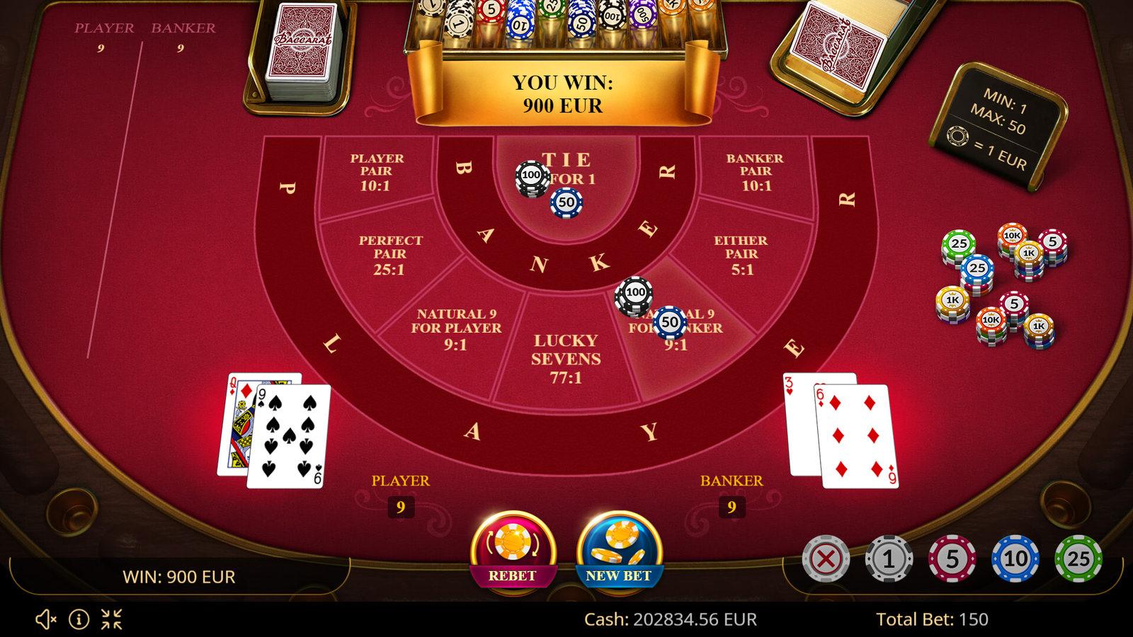Baccarat de MexVip Casino